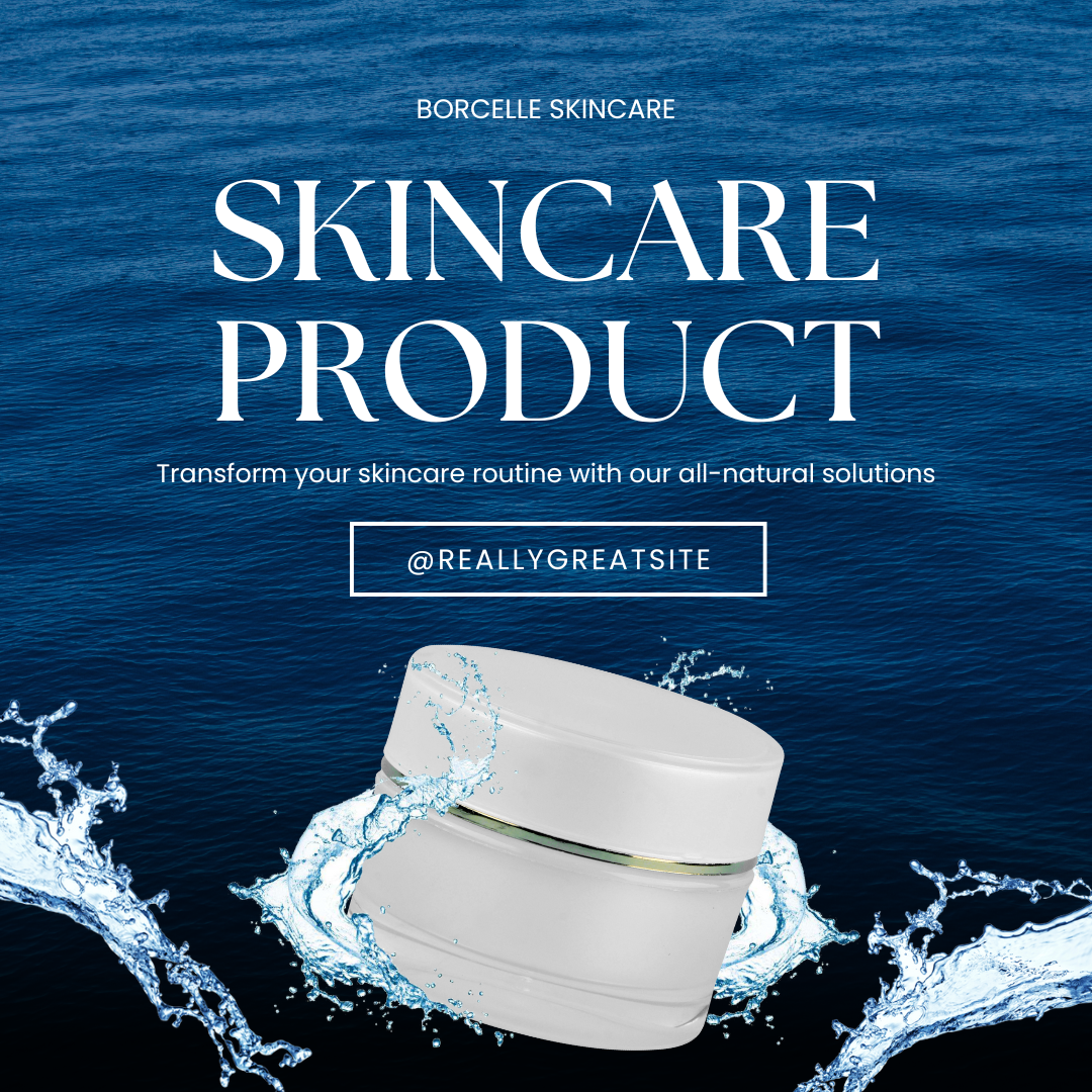 Blue Modern Elegant Skincare Instagram Post